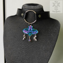 Obroża Fairy Moth księżyc moon stal ćma gwiazdki