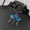 Obroża Fairy Moth księżyc moon stal ćma gwiazdki