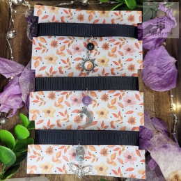 Zestaw mini chokerów ametyst czarny turmalin larimar księżyc słońce Ćma Moon moth sun