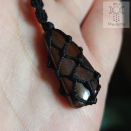 Opal Boulder naszyjnik makrama makramowy