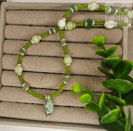 Choker Mini Wrapped jadeit awenturyn