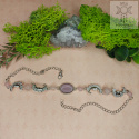 Choker Naszyjnik Fantasy Moon agat kwarc różowy księżyc