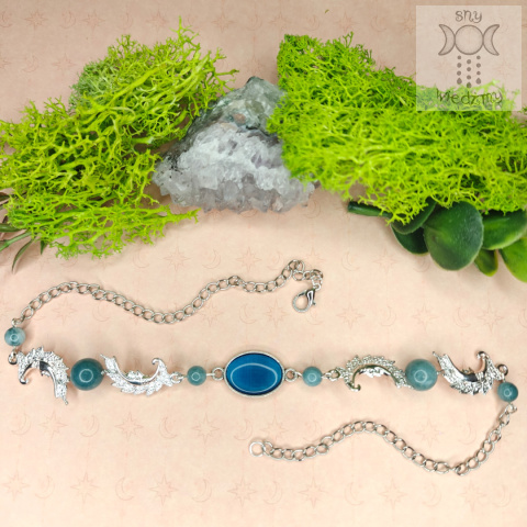 Choker Naszyjnik Fantasy Moon jadeit księżyc Choker Naszyjnik Fantasy Moon jadeit księżyc