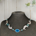 Choker Naszyjnik Fantasy Moon jadeit księżyc