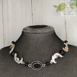 Choker Naszyjnik Fantasy Moon onyks księżyc