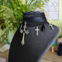 Kolia Gothic Cross koronka krzyż krzyże choker obroża dusik