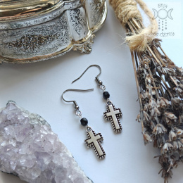 Kolczyki Gothica Cross krzyże