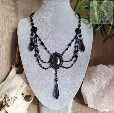 Kolia Crystal Black Kryształki gotycka victorian Kolia Crystal Black Kryształki gotycka victorian