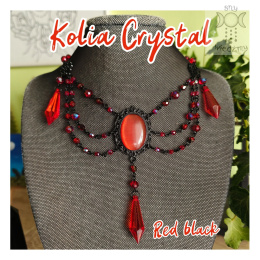 Kolia Crystal Red Black kryształki goth gothic victorian