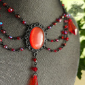 Kolia Crystal Red Black kryształki goth gothic victorian