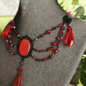 Kolia Crystal Red Black kryształki goth gothic victorian
