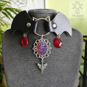 Obroża Dracul dusik choker kolia nietoperz bloody blood krew vampire wampir