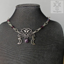 Moth Chain choker naszyjnik ametyst triple moon