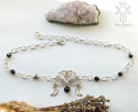 Moth Chain choker naszyjnik ametyst triple moon