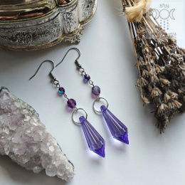 Kolczyki Crystal Violet Basic kryształki kolia
