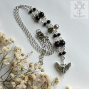 Naszyjnik Crystal Moth onyks kryształki ćma