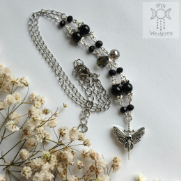 Naszyjnik Crystal Moth onyks kryształki ćma