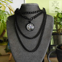 Obroża Black Chain żywioły pentagram pentakl naszyjnik choker