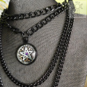 Obroża Black Chain żywioły pentagram pentakl naszyjnik choker