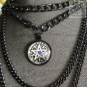 Obroża Black Chain żywioły pentagram pentakl naszyjnik choker