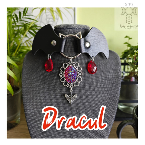 Obroża Dracul dusik choker kolia nietoperz bloody blood krew vampire wampir Obroża Dracul dusik choker kolia nietoperz bloody blood krew vampire wampir