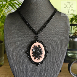Obroża Rosalia choker łańcuchy kamea cameo Rose róże