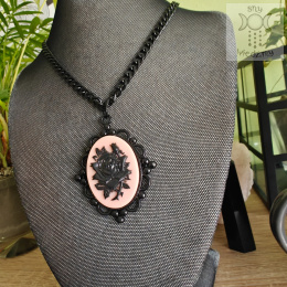 Obroża Rosalia choker łańcuchy kamea cameo Rose róże