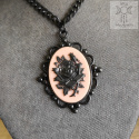 Obroża Rosalia choker łańcuchy kamea cameo Rose róże