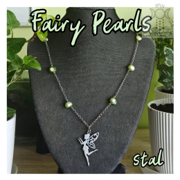 Naszyjnik Fairy Pearls stal perły naturalne słodkowodne barwione