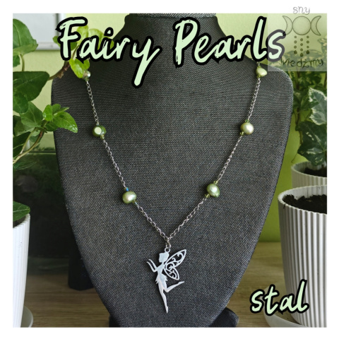 Naszyjnik Fairy Pearls stal perły naturalne słodkowodne barwione Naszyjnik Fairy Pearls stal perły naturalne słodkowodne barwione