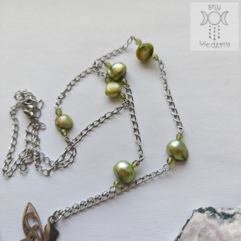 Naszyjnik Fairy Pearls stal perły naturalne słodkowodne barwione Naszyjnik Fairy Pearls stal perły naturalne słodkowodne barwione