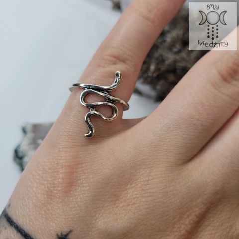 Pierścionek Snake mini w kolorze srebrnym wąż Pierścionek Snake mini w kolorze srebrnym wąż