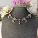 Flower Spirit ametyst choker naszyjnik róże Rose Moon księżyc