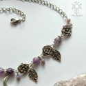 Flower Spirit ametyst choker naszyjnik róże Rose Moon księżyc