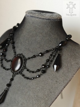 Kolia Crystal Black Kryształki gotycka victorian