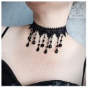 Kolia Pure Dark Gothic Kryształki choker dusik Goth victorian
