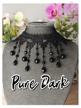 Kolia Pure Dark Gothic Kryształki choker dusik Goth victorian