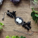 Bransoletka Classic Cameo kamea medalion kryształki koraliki goth gothic