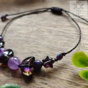 Bransoletka Dark Triple Moon ametyst księżyc