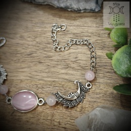 Bransoletka Fantasy Moon kwarc różowy księżyc