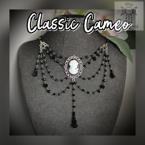 Kolia Classic Cameo kryształki goth gothic victorian kamea