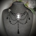 Kolia Classic Cameo kryształki goth gothic victorian kamea