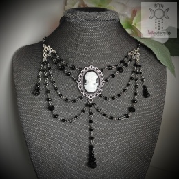 Kolia Classic Cameo kryształki goth gothic victorian kamea