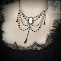Kolia Classic Cameo kryształki goth gothic victorian kamea