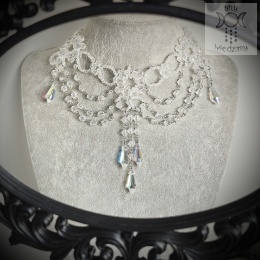 Kolia Classic Goth Crystal stal gotycka kolia kryształowa gothic witch
