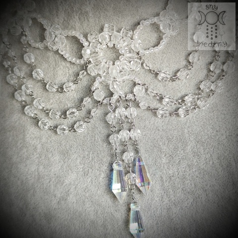 Kolia Classic Goth Crystal stal gotycka kolia kryształowa gothic witch