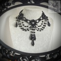 Kolia Classic goth stal gotycka kolia czarna gothic witch victorian choker