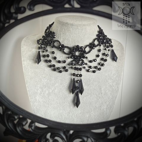 Kolia Classic goth stal gotycka kolia czarna gothic witch victorian choker