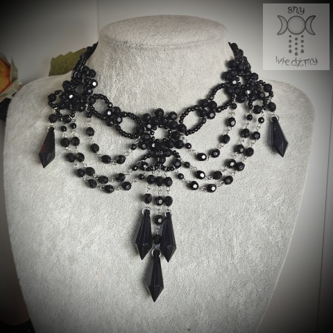 Kolia Classic goth stal gotycka kolia czarna gothic witch victorian choker