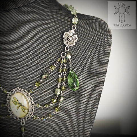 Kolia Crystal Dragonfly ważka zielona Fairy fantasy
